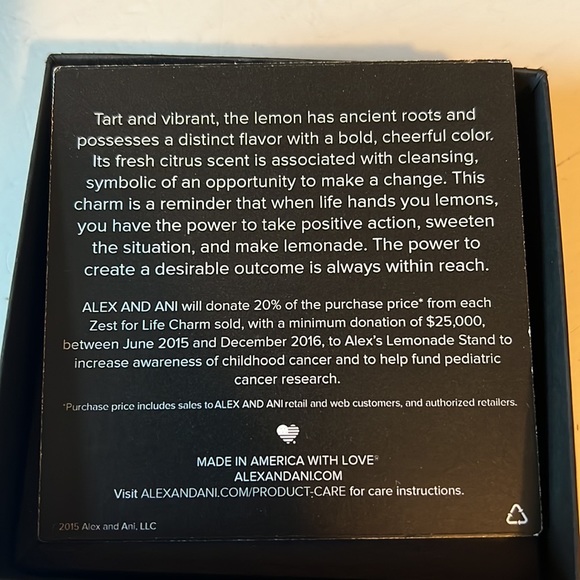 Alex & Ani Lemon Charm Bracelet - Picture 2 of 3